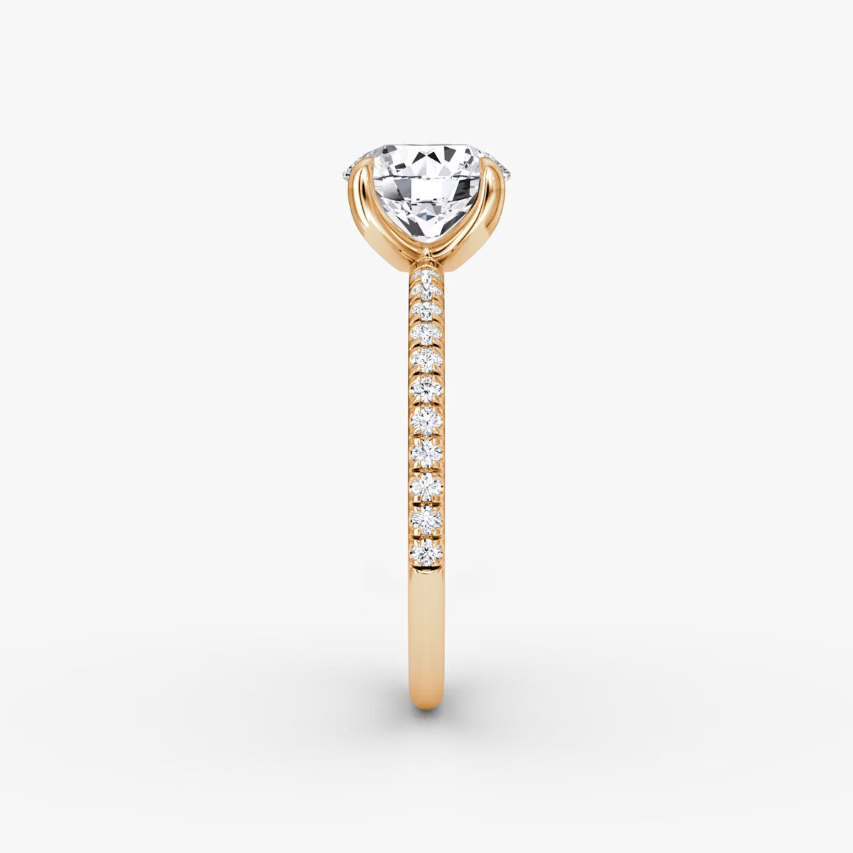 The Classic Round Diamond Pavé Ring