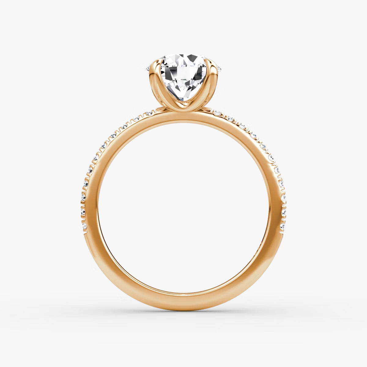 The Classic Round Diamond Pavé Ring
