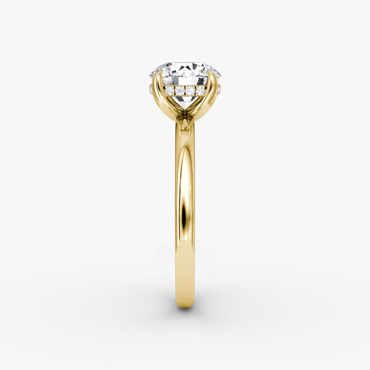 Round Hidden Halo Diamond Ring