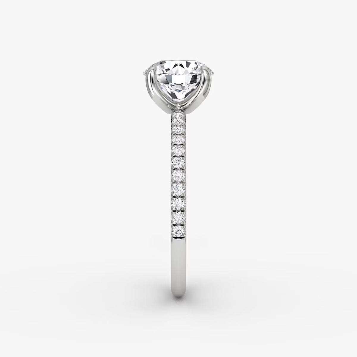 The Classic Round Diamond Pavé Ring