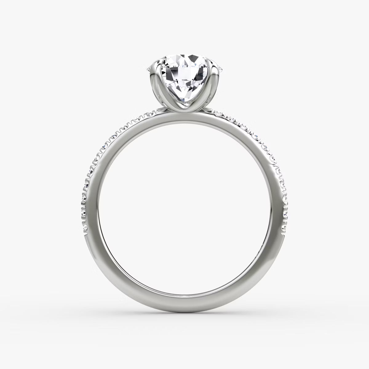 The Classic Round Diamond Pavé Ring