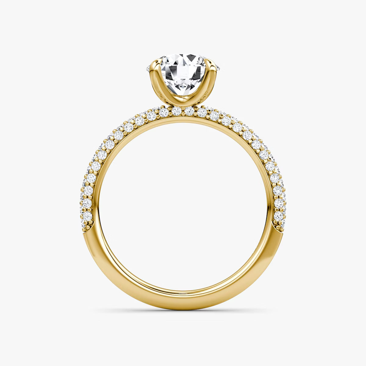 The Luxe Round Diamond Pavé Ring