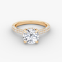 The Luxe Hidden Halo Pavé Round Diamond Ring