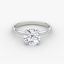 Round Hidden Halo Diamond Ring