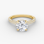 The Luxe Hidden Halo Pavé Round Diamond Ring