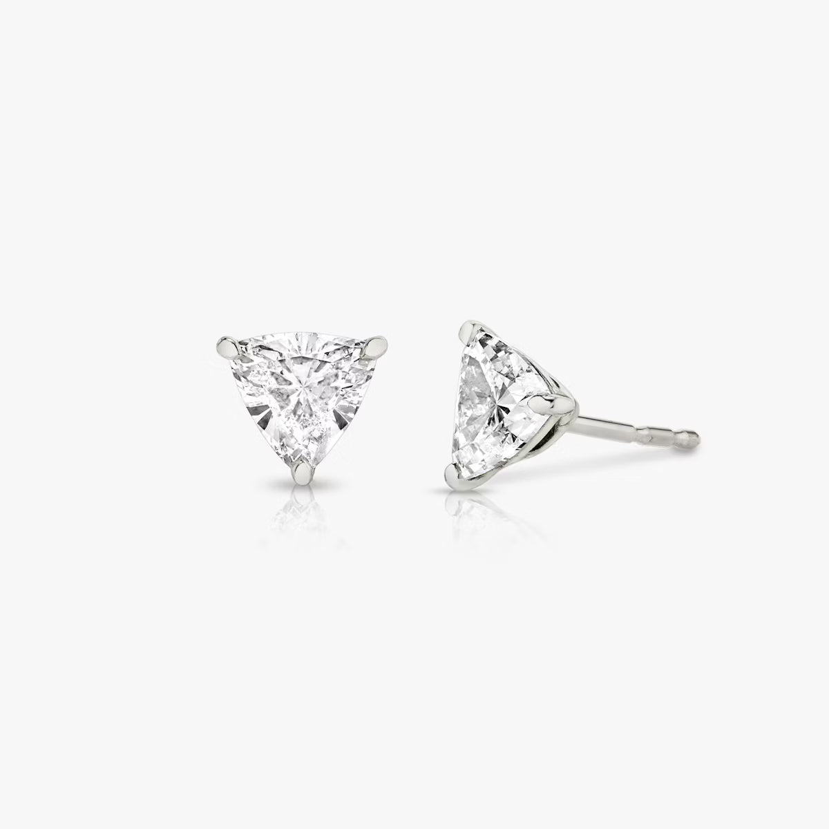 Lab Diamond Trillion Solitaire Stud Earrings