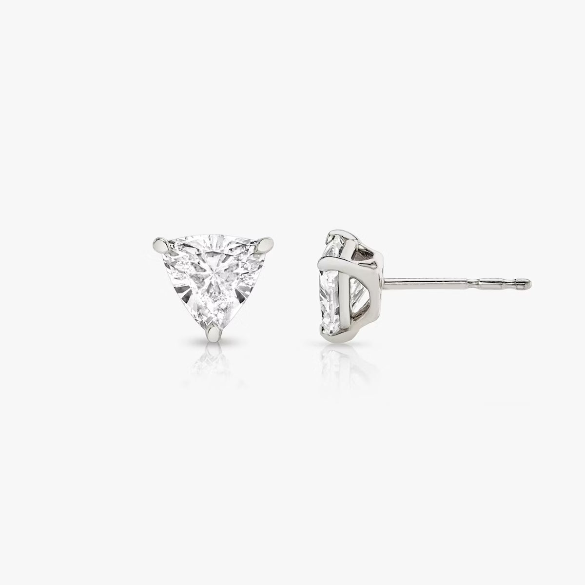 Lab Diamond Trillion Solitaire Stud Earrings