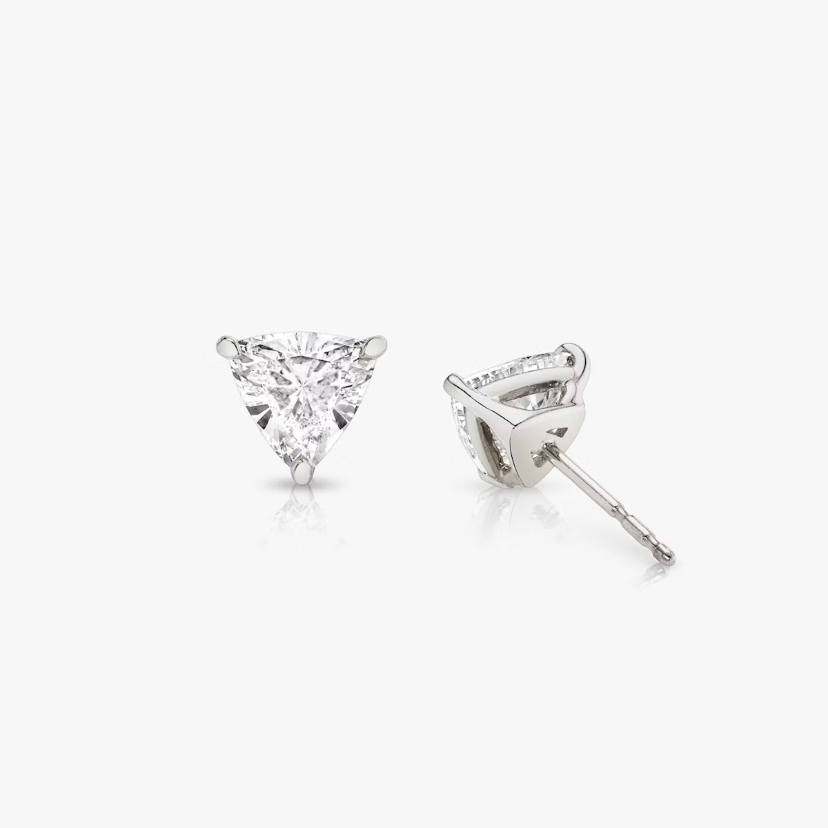 Lab Diamond Trillion Solitaire Stud Earrings