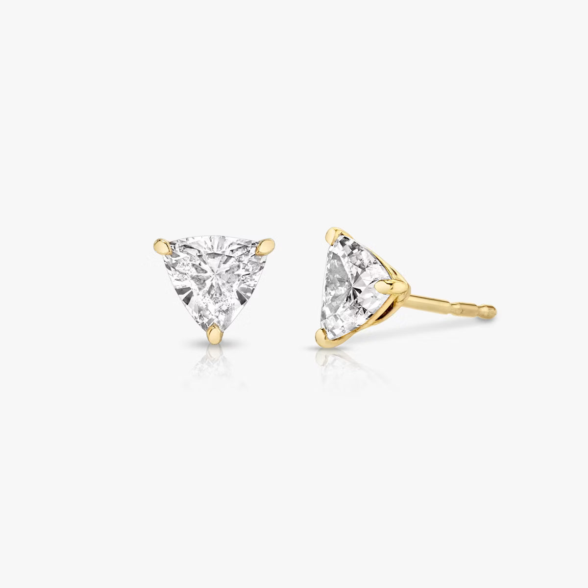 Lab Diamond Trillion Solitaire Stud Earrings