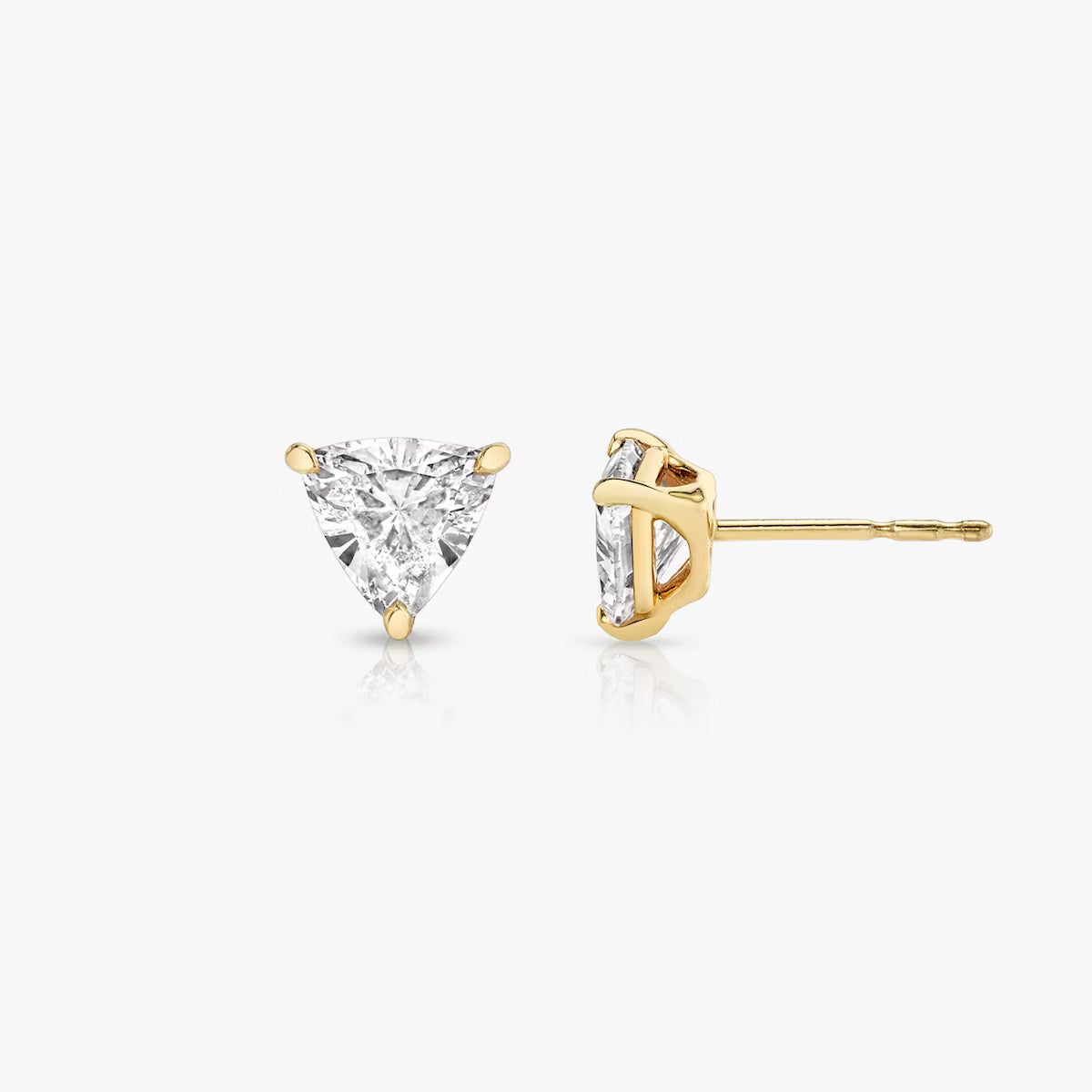 Lab Diamond Trillion Solitaire Stud Earrings