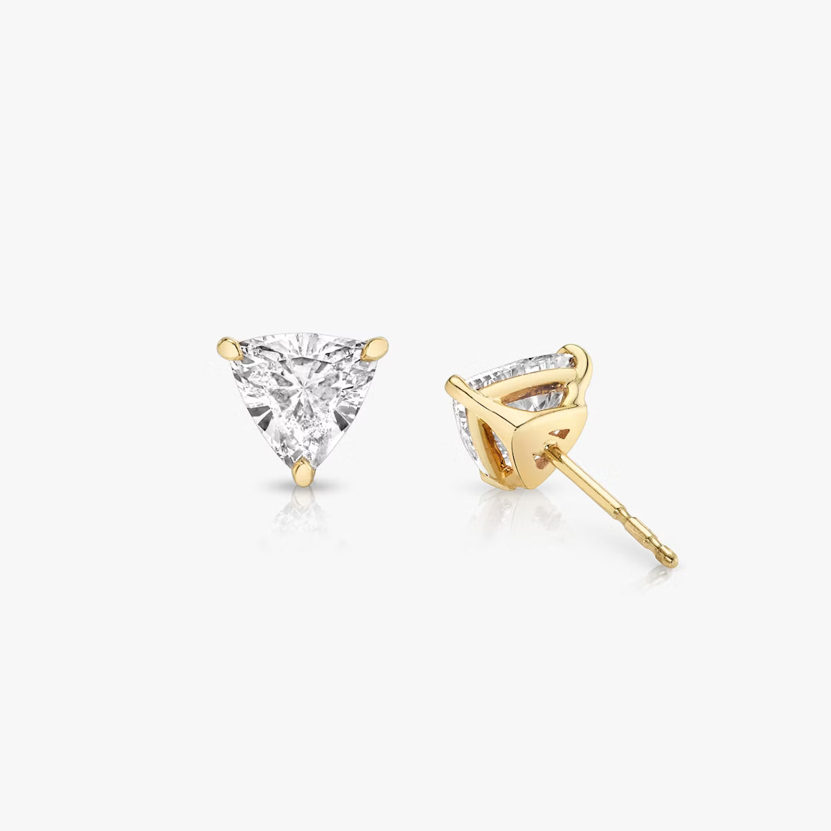 Lab Diamond Trillion Solitaire Stud Earrings